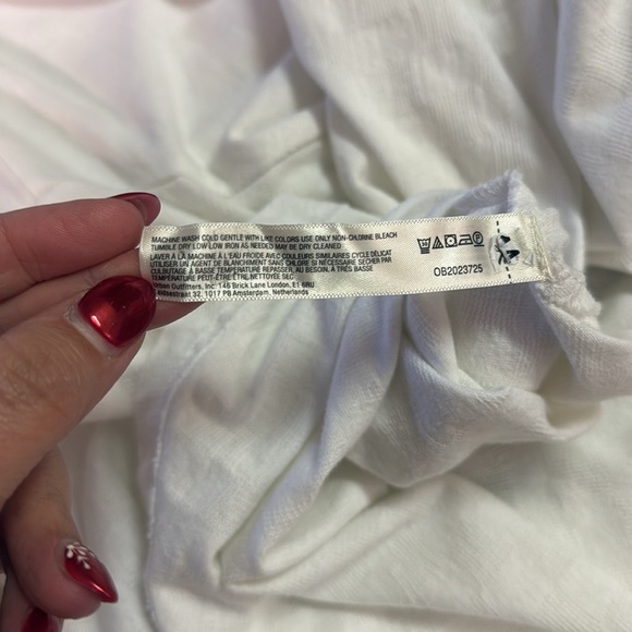 Free People Beach Ivory White Mia Midi Dress Flowy Oversized Small 100% Cotton - Picture 7 of 7